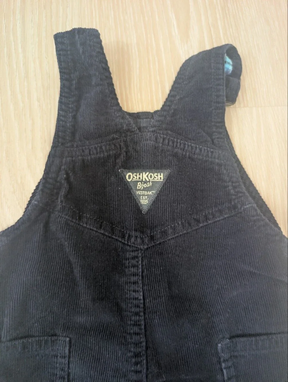 OshKosh B'Gosh Baby 9-12M Navy Soft Corduroy Overalls
